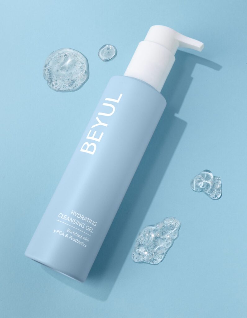 BEYUL Hydrating Cleansing Gel packaging from BE International Products, original gentle hydrating facial cleanser
