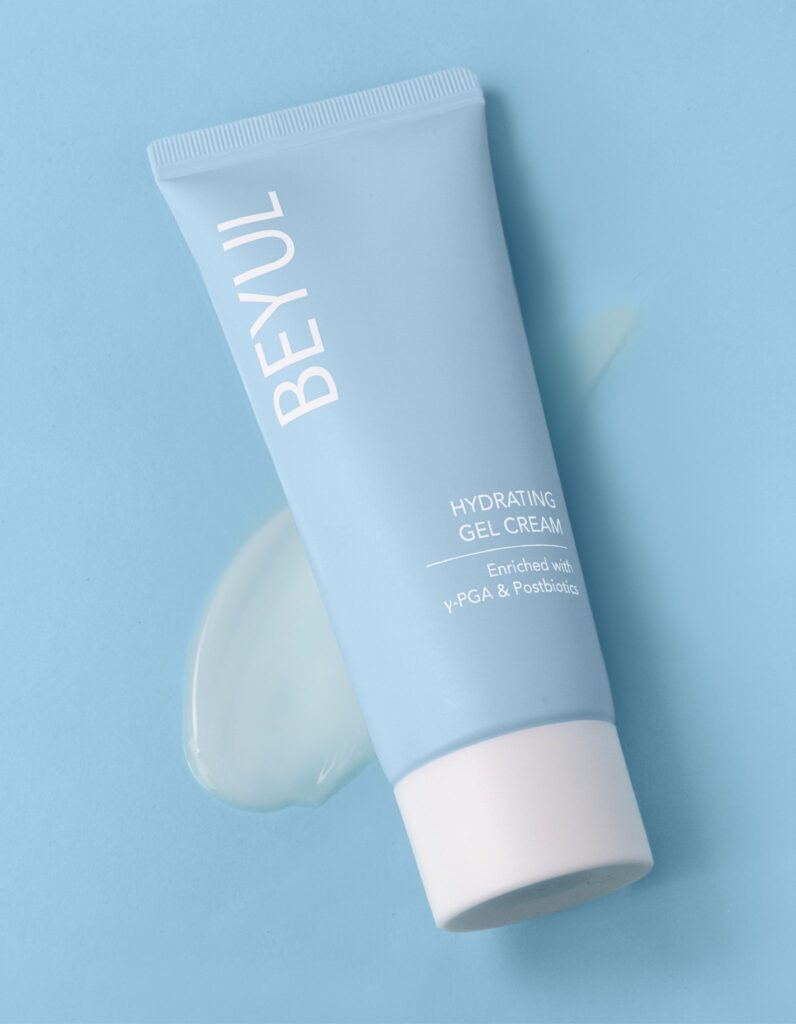 Pembungkusan BEYUL Hydrating Gel Cream daripada BE Products, krim gel pelembap ringan asli