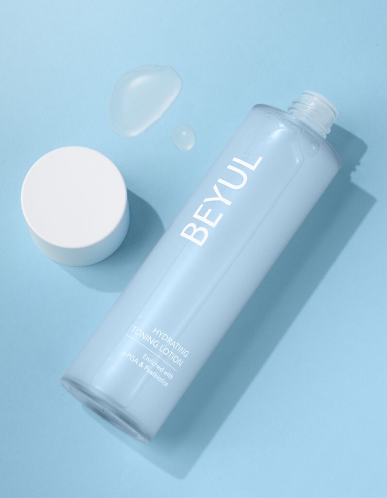 Pembungkusan BEYUL Hydrating Toning Lotion daripada BE Products, losyen toner pelembap asli