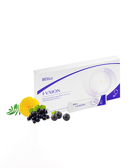 Pembungkusan I-VXION daripada BE Products, minuman kesihatan mata asli berkualiti